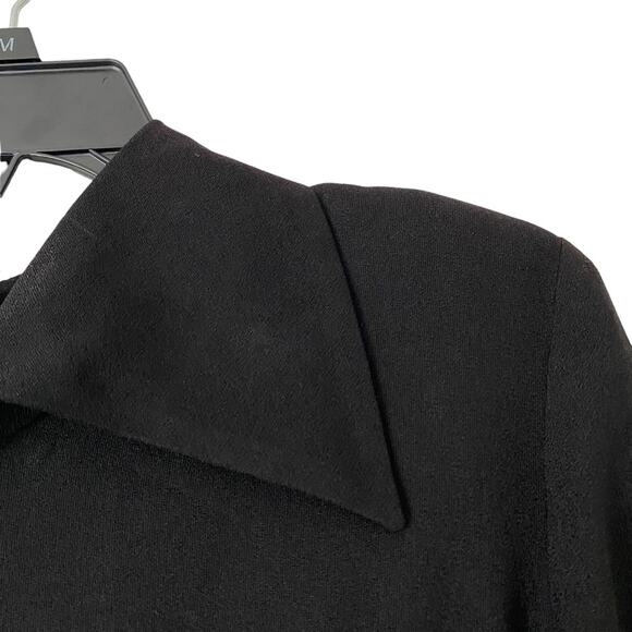 Paul Sachs Vintage 1950s Vintage Black Gold Dress with Removable Peplum medium - Picture 9 of 10